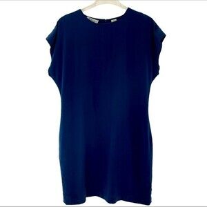 Antonia Collection Dress Blue Silk Shift